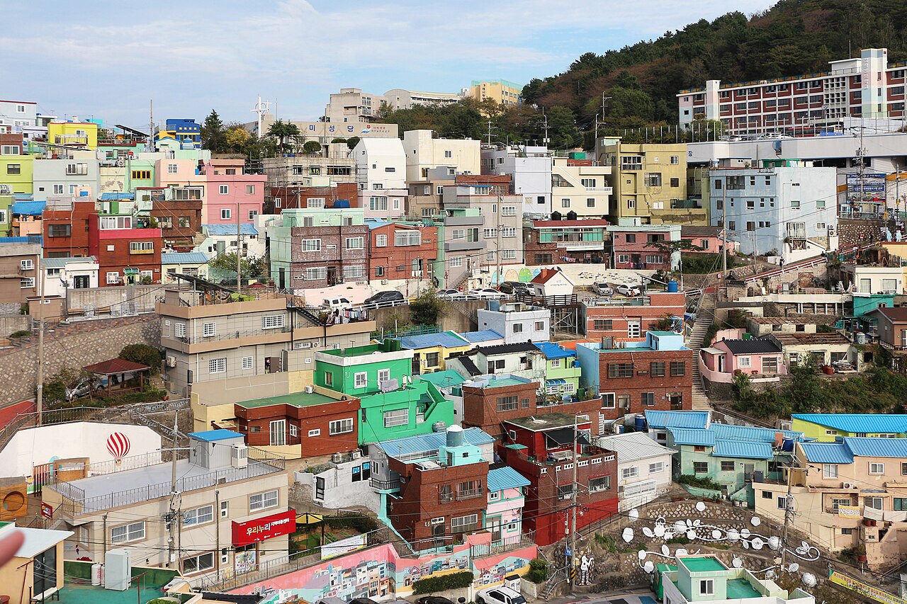 Terraced colorful houses in Gamcheon Culture Village